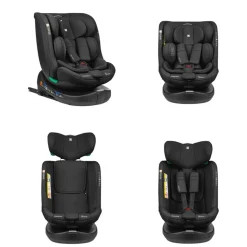 Kikka boo Kindersitz i-Round i-Size (40-150cm) Isofix, 360-Grad-Drehung, Gurt schwarz