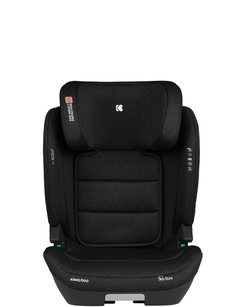 Kikkaboo Kindersitz i-Scout i-Size (100 - 150 cm) Kopfstütze verstellbar Isofix schwarz