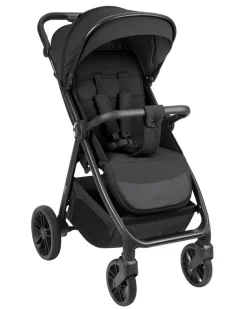 Kikka boo Kinderwagen, Buggy Jody PU-Räder Federung Hinterradbremse 5-Punkt-Gurt schwarz