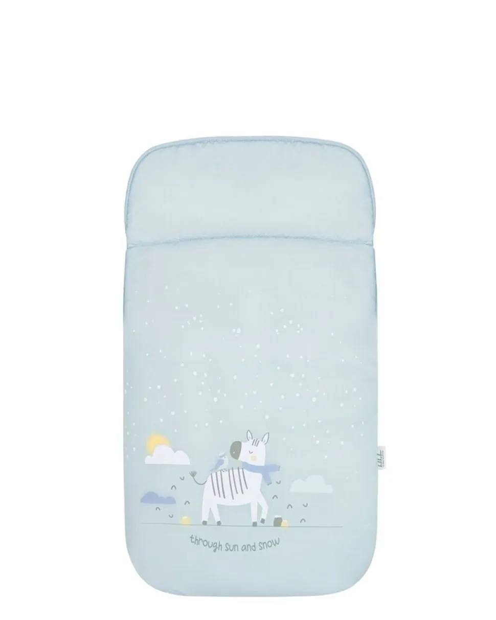 Kikkaboo Kinderwagen Fußsack Polar Friends Reißverschluss warmes Fleecefutter hellblau