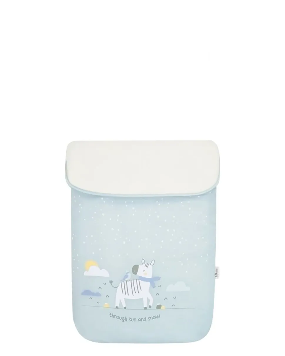 Kikkaboo Kinderwagen Fußsack Polar Friends Reißverschluss warmes Fleecefutter hellblau