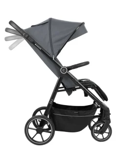 Kikkaboo Kinderwagen Lucy Gurt Rückenlehne verstellbar Federung Hinterradbremse grau