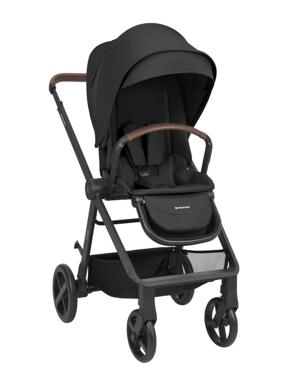Kikka boo Kombikinderwagen Mia 3 in 1 Babywanne Babyschale Wickeltasche Matratze schwarz