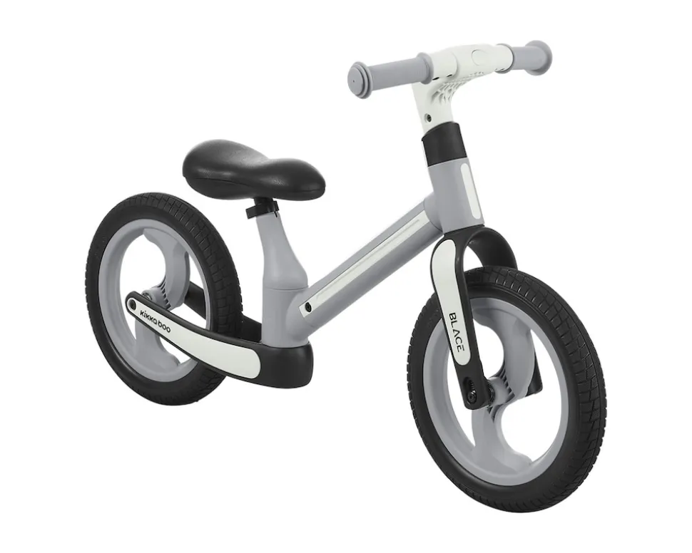 Kikkaboo Laufrad Blace 12 Zoll, Sitz einstellbar, Federung Vorderräder, faltbar grau