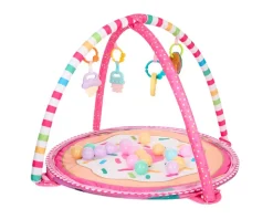 Kikka boo Spielbogen 30 Bälle Krabbeldecke Bällebad abnehmbare Spielzeuge rosa pink