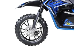 Kinder-Crossbike Gepard, Elektro-Kindermotorrad, 500 Watt, bis 24 km/h, verstärkte Gabel, ab 8 J. (Blau)