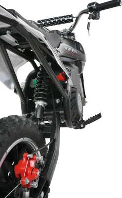 Kinder-Crossbike Viper, Elektro-Kindermotorrad, 1000 Watt, bis 24 km/h, Scheibenbremsen, ab 8 Jahren (Schwarz)