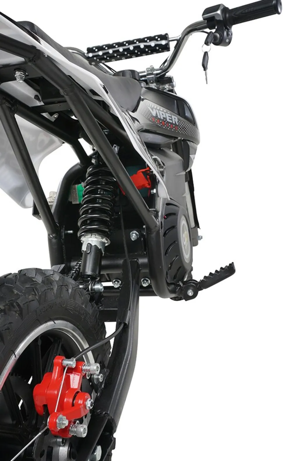 Kinder-Crossbike Viper, Elektro-Kindermotorrad, 1000 Watt, bis 24 km/h, Scheibenbremsen, ab 8 Jahren (Schwarz)