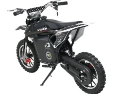 Kinder-Crossbike Viper, Elektro-Kindermotorrad, 1000 Watt, bis 24 km/h, Scheibenbremsen, ab 8 Jahren (Schwarz)