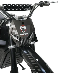 Kinder-Crossbike Viper, Elektro-Kindermotorrad, 1000 Watt, bis 24 km/h, Scheibenbremsen, ab 8 Jahren (Schwarz)