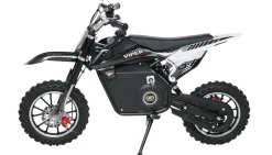 Kinder-Crossbike Viper, Elektro-Kindermotorrad, 1000 Watt, bis 24 km/h, Scheibenbremsen, ab 8 Jahren (Schwarz)