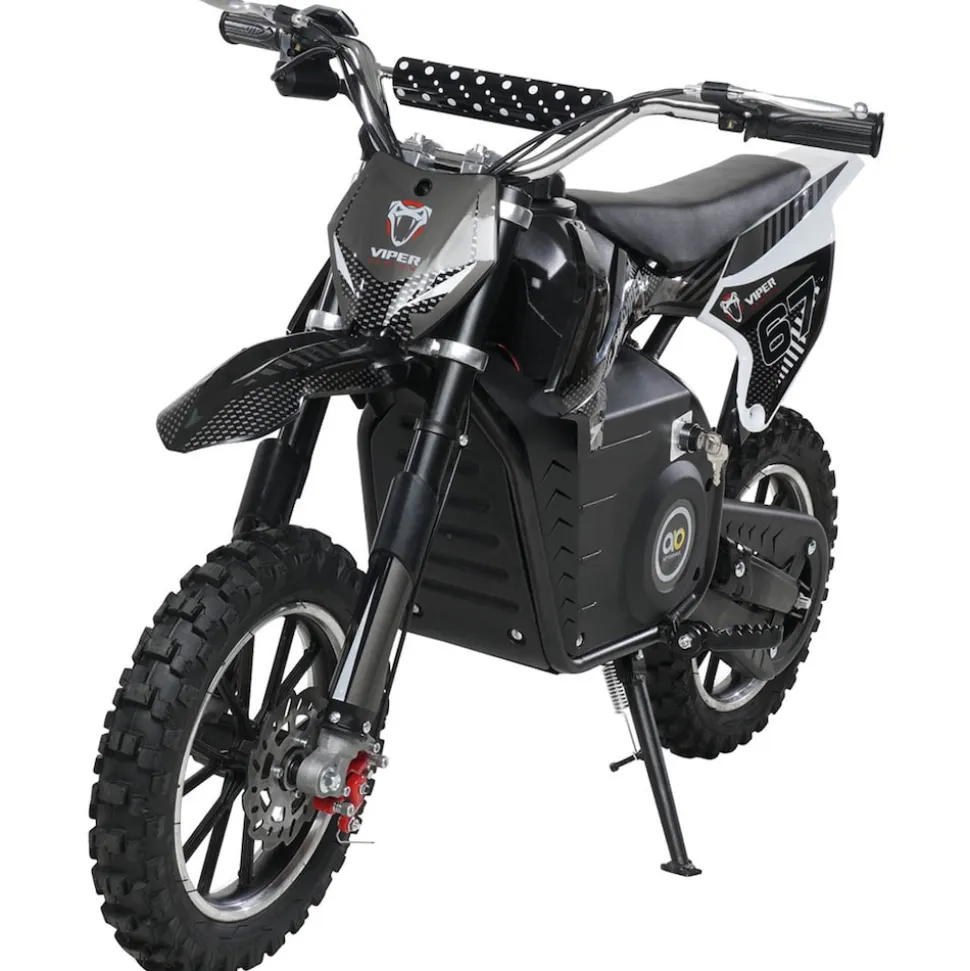 Kinder-Crossbike Viper, Elektro-Kindermotorrad, 1000 Watt, bis 24 km/h, Scheibenbremsen, ab 8 Jahren (Schwarz)