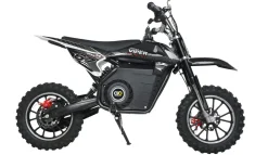 Kinder-Crossbike Viper, Elektro-Kindermotorrad, 1000 Watt, bis 24 km/h, Scheibenbremsen, ab 8 Jahren (Schwarz)