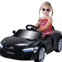 Kinder-Elektroauto Audi R8 Spyder lizenziert, 60 Watt, LED-Scheinwerfer, Musik, Hupe, Fernbedienung, (Schwarz)