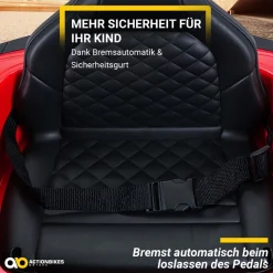 Kinder-Elektroauto Audi R8 Spyder lizenziert, 60 Watt, LED-Scheinwerfer, Musik, Hupe, Fernbedienung, (Schwarz)