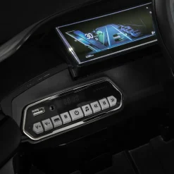 Kinder-Elektroauto BMW i4, Fernbedienung, LED-Beleuchtung, Soft-Start-Funktion (Schwarz)