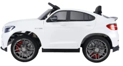 Kinder-Elektroauto Mercedes AMG GLC 63S Coupé, 4x4-Antrieb, Fernbedienung, 140 Watt, LED, EVA-Reifen (Weiß)