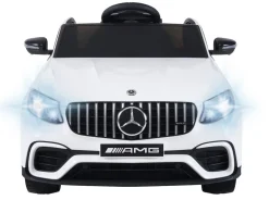 Kinder-Elektroauto Mercedes AMG GLC 63S Coupé, 4x4-Antrieb, Fernbedienung, 140 Watt, LED, EVA-Reifen (Weiß)