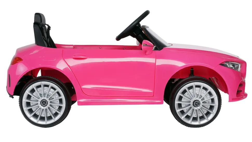 Kinder-Elektroauto Mercedes-Benz CLS 350 Coupé, lizenziert, 2 x 20 Watt Motoren, LED-Scheinwerfer (Pink)