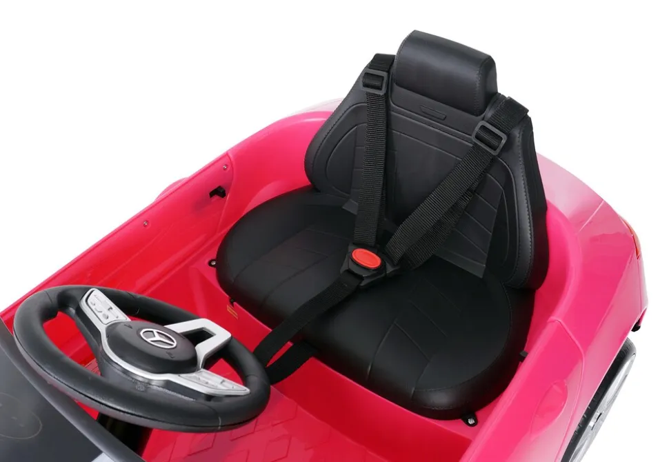 Kinder-Elektroauto Mercedes-Benz CLS 350 Coupé, lizenziert, 2 x 20 Watt Motoren, LED-Scheinwerfer (Pink)