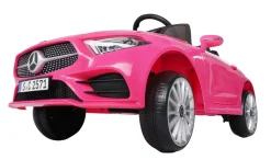 Kinder-Elektroauto Mercedes-Benz CLS 350 Coupé, lizenziert, 2 x 20 Watt Motoren, LED-Scheinwerfer (Pink)