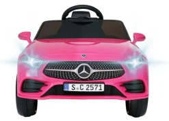 Kinder-Elektroauto Mercedes-Benz CLS 350 Coupé, lizenziert, 2 x 20 Watt Motoren, LED-Scheinwerfer (Pink)