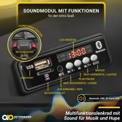Kinder-Elektroauto UTV Buggy MX Allrad 4x4 (Schwarz Weiß)
