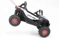 Kinder-Elektroauto UTV Buggy MX Allrad 4x4 (Schwarz Weiß)