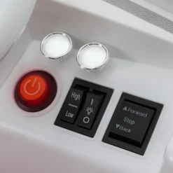 Kinder-Elektroauto VW T1 Camper Bus, Bremsautomatik, 3-5 km/h, Soft-Start, LED, Fernbedienung