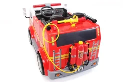 Kinder-Elektro-Feuerwehrauto LL911, 2-Sitzer, Sirene, Spritze, EVA-Reifen, 90 Watt, Fernbedienung