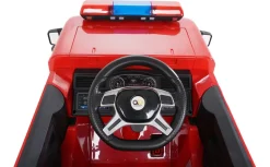 Kinder-Elektro-Feuerwehrauto SX1818, Spritze, Sirene, Blaulicht, 70 Watt, Servolenkung, Bluetooth