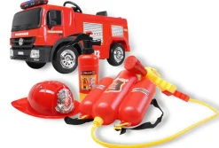 Kinder-Elektro-Feuerwehrauto SX1818, Spritze, Sirene, Blaulicht, 70 Watt, Servolenkung, Bluetooth