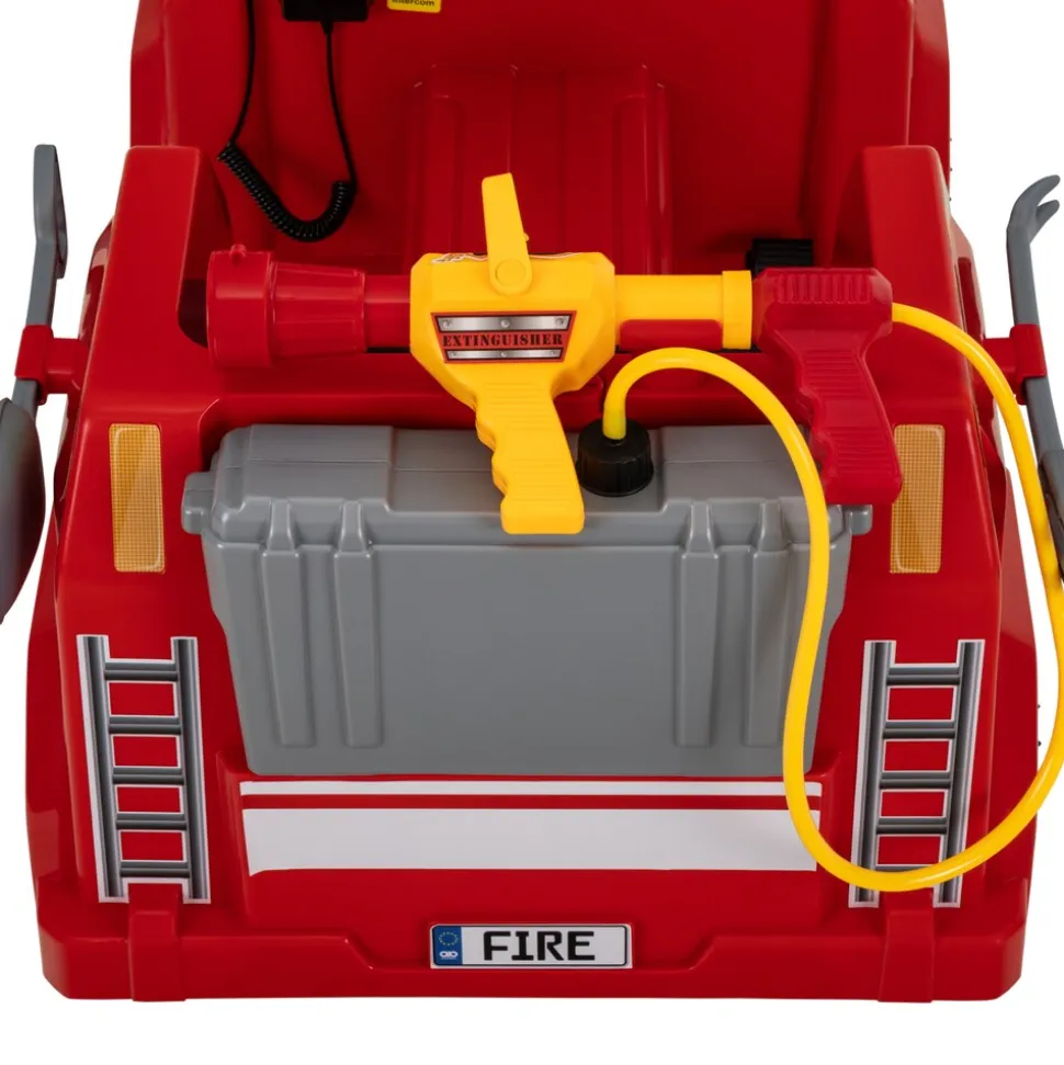 Kinder-Elektro-Feuerwehrauto LF112, Wasserspritze, Sirene, Sprechanlage, Einsatzlicht, 50W, MP3