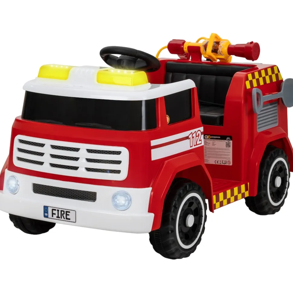 Kinder-Elektro-Feuerwehrauto LF112, Wasserspritze, Sirene, Sprechanlage, Einsatzlicht, 50W, MP3