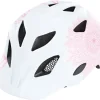 Kinder-Fahrradhelm, Inmold Technologie, mit LED-Licht und Reflektionsstreifen, Größe: 52-56 cm, Farbe: weiß