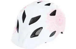 Kinder-Fahrradhelm, Inmold Technologie, mit LED-Licht und Reflektionsstreifen, Größe: 52-56 cm, Farbe: weiß