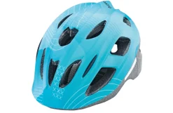 Kinder-Fahrradhelm, stoßfeste Hartschaum-Innenschale, LED-Licht, reflektierende Gurtbänder und 5 Reflektionsstreifen, Größe: 53-55 cm, Farbe: türkis