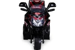 Kindermotorrad C051, Kinder-Elektro-Motorrad mit 12-Watt-Motor, LED-Scheinwerfer, 2-Gang-Getriebe (Schwarz)