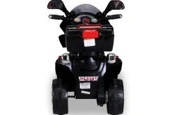 Kindermotorrad C051, Kinder-Elektro-Motorrad mit 12-Watt-Motor, LED-Scheinwerfer, 2-Gang-Getriebe (Schwarz)