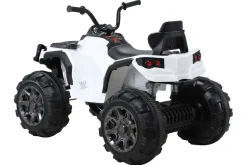 Kinderquad Bumper, Kinder-Elektroauto mit Fernbedienung, 70 Watt, Stoßdämpfer, Bremsautomatik, LED (Weiß)