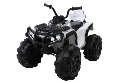 Kinderquad Bumper, Kinder-Elektroauto mit Fernbedienung, 70 Watt, Stoßdämpfer, Bremsautomatik, LED (Weiß)