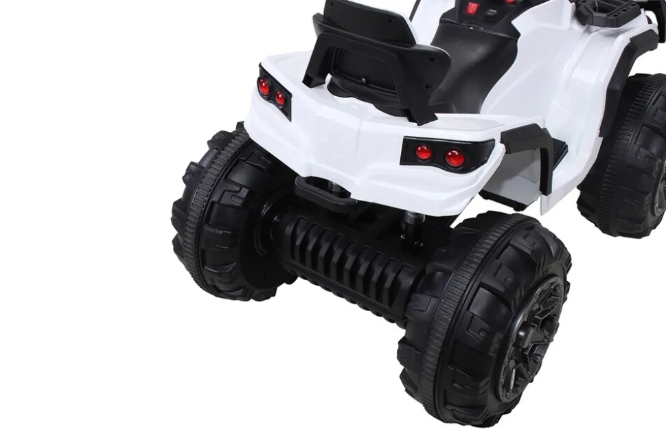 Kinderquad Bumper, Kinder-Elektroauto mit Fernbedienung, 70 Watt, Stoßdämpfer, Bremsautomatik, LED (Weiß)