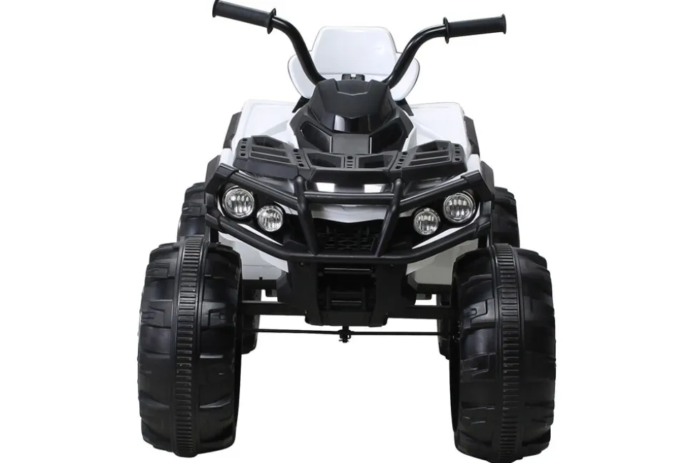 Kinderquad Bumper, Kinder-Elektroauto mit Fernbedienung, 70 Watt, Stoßdämpfer, Bremsautomatik, LED (Weiß)