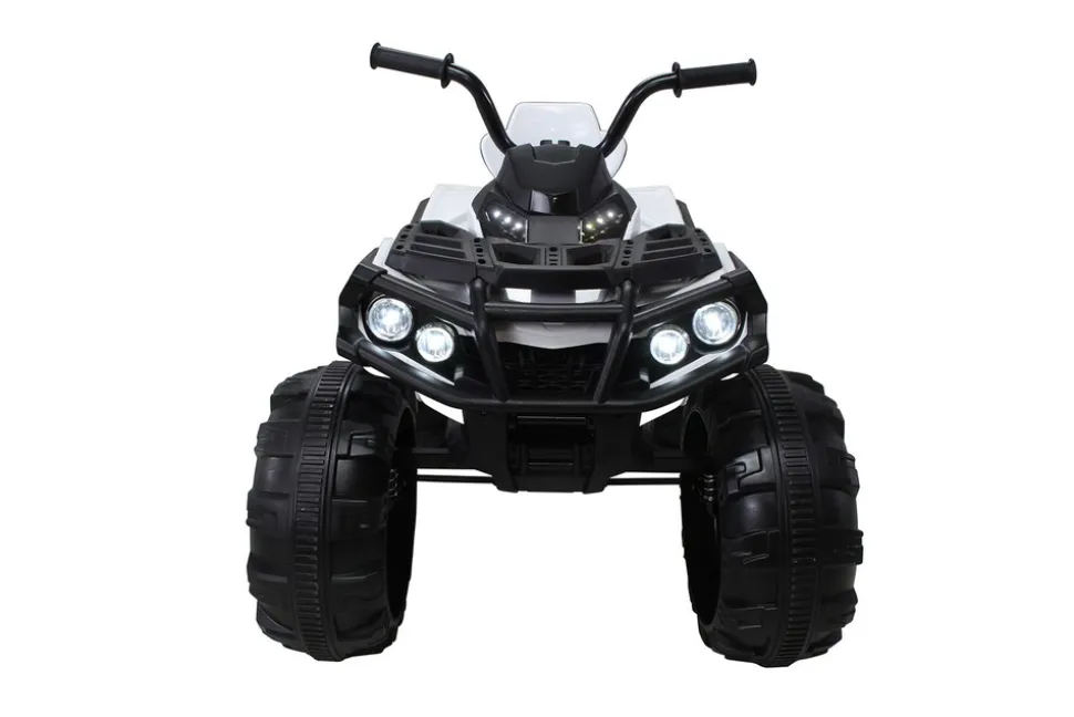 Kinderquad Bumper, Kinder-Elektroauto mit Fernbedienung, 70 Watt, Stoßdämpfer, Bremsautomatik, LED (Weiß)