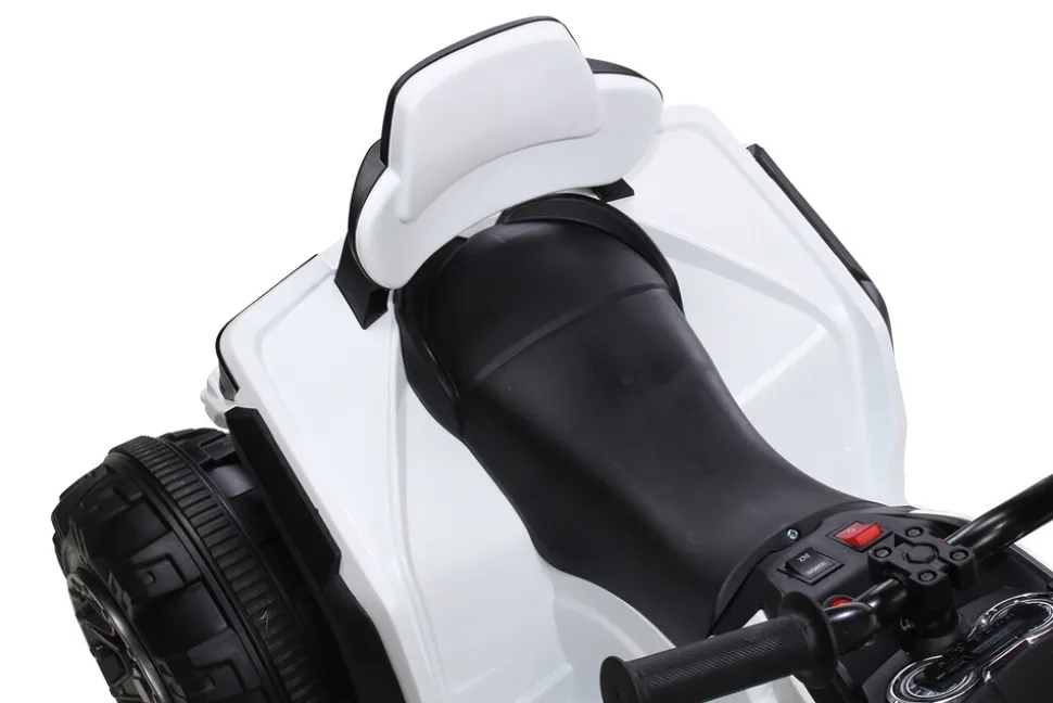 Kinderquad Bumper, Kinder-Elektroauto mit Fernbedienung, 70 Watt, Stoßdämpfer, Bremsautomatik, LED (Weiß)