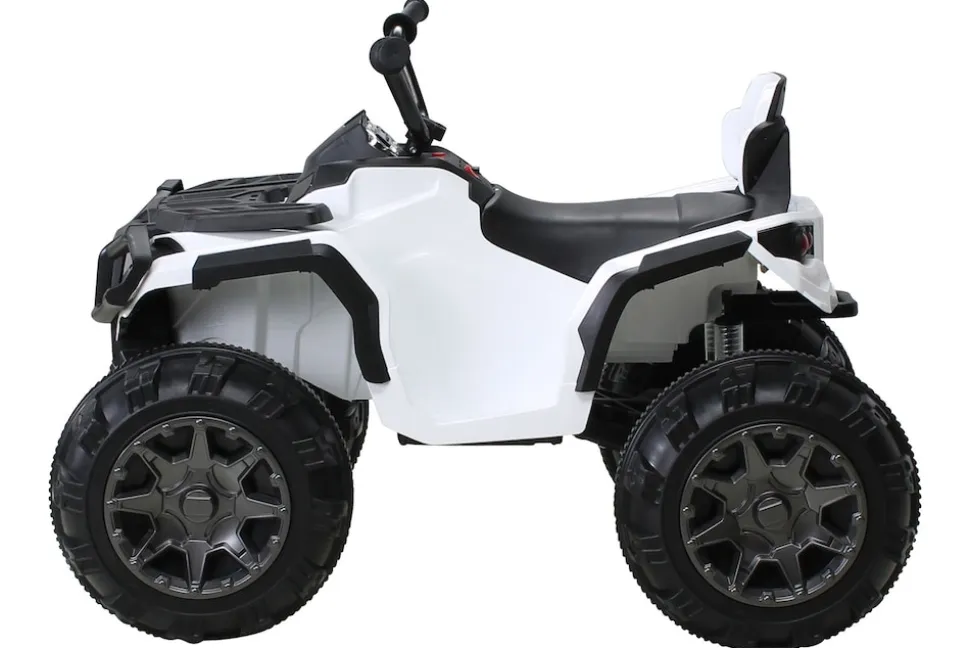 Kinderquad Bumper, Kinder-Elektroauto mit Fernbedienung, 70 Watt, Stoßdämpfer, Bremsautomatik, LED (Weiß)
