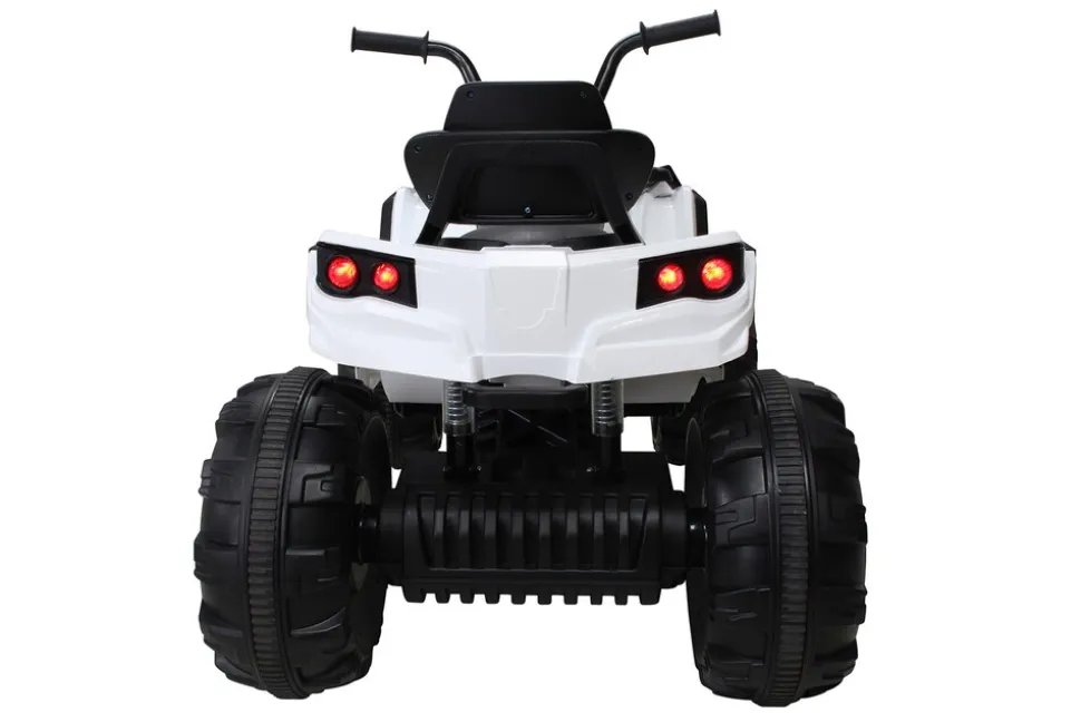 Kinderquad Bumper, Kinder-Elektroauto mit Fernbedienung, 70 Watt, Stoßdämpfer, Bremsautomatik, LED (Weiß)