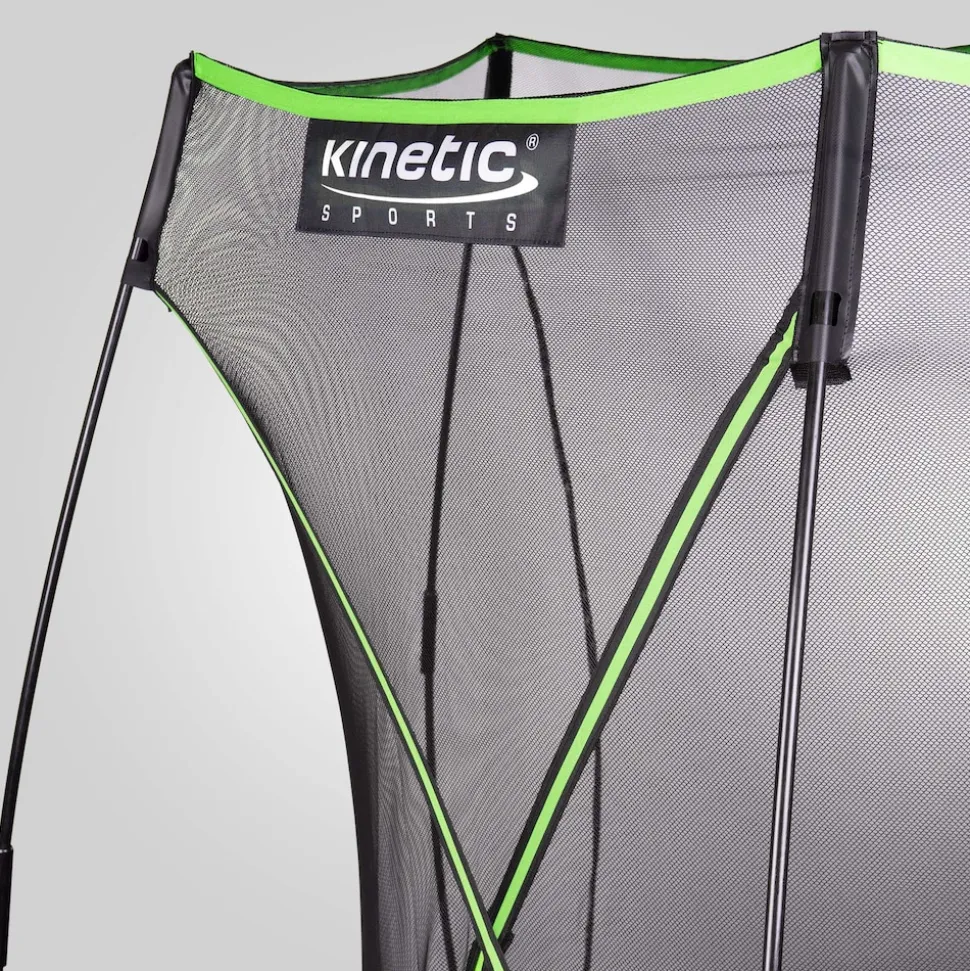 KINETIC SPORTS Trampolin Federlos-Design 'Bungee Safety Elite' - Outdoor Gartentrampolin für Kinder | Dunkelgrün Ø 244 cm Ø 244 cm