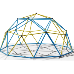 Klettergerüst 305x305x155cm DomeClimber Kinder Kletterkuppel Geodome 10FT - blau/gelb