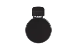 Klingel, flaches modernes Design, Klangkörper aus Stahl, Farbe: schwarz matt